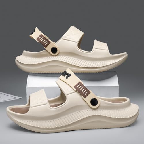 Cloud Slides for Men Ultra - Soft Recovery Slides Thick Sole Open Toe Pillow Shower Shoes for Indoor and Outdoor Use (Green,8)3