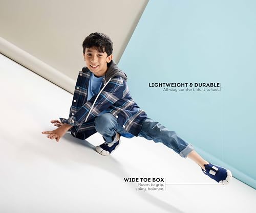 Image of ARETTO Expanding Navy Blue Kids Shoes for Growing Feet - Boys & Girls Footwear, Baby Girl Shoes, Sneakers for Boys, Baby Shoes & Comfortable Shoes for Kids | Age 1-9 Years