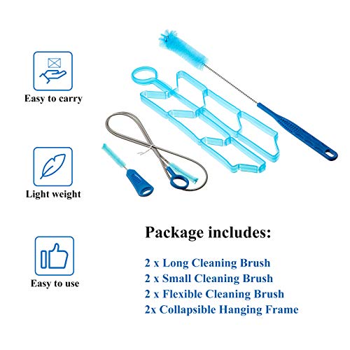 image for Patelai 2 Set 8 in 1 Hydration Bladder Cleaning Kit Includes 3 Differe