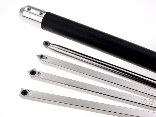 Package of 4 Simple Carbide Simple Wood Turning Tools with Interchangeable Lathe Tool Handle
