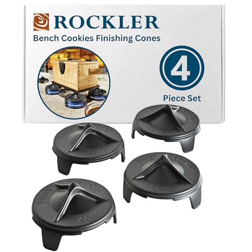 Rockler Bench Cookies Finishing Cones (4-Pack) – Fits Snugly Over Work Grippers for a Fail-Safe Project Finishing System - Cones Nest for Easy Storage - Router Accessories