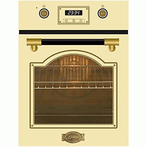 Kaiser Küchengeräte Einbaubackofen »EH 4796 ElfAD«, Retro Backofen 45 cm, Autark, 50 L, 9 Funktionen,Teleskopauszug,Intelligent Sysytem,Easy clean-Emaille,Leder bedeckte Griffstange