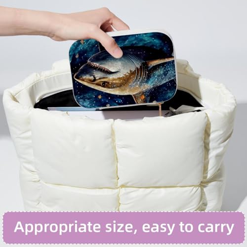 Boîte à bijoux anti-nœud double couche spacieuse design requin étoilé