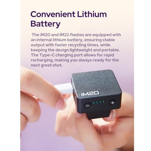 image for EACHSHOT GODOX iM20 Mini Flash for Camera w/Built-in Battery, Conpact 