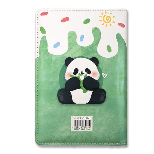 Image of COI Cute Panda Diary - 192 Pages Hardcover Notebook for Kids, Girls & Teens | Panda Happy Bamboo Design | Personal Journal for Writing, School, Gifts