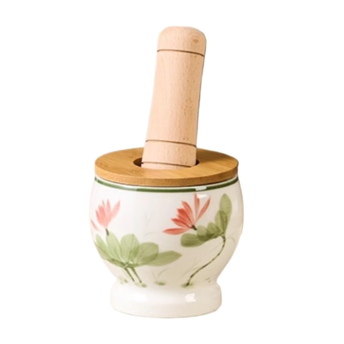 Mortier et Pilon Ensemble De Pilon À L'ancienne, Mortier Ail, Ménager, Broyage en Céramique Cuisine Set