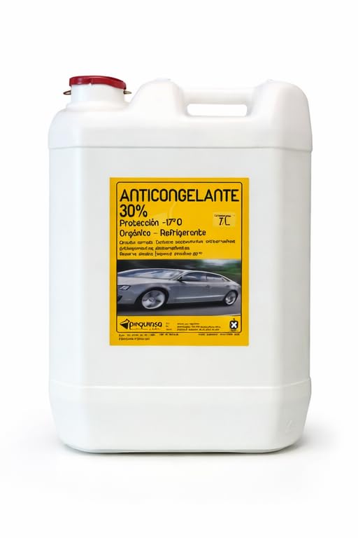 Anticongelante 30% -17ºC. Envase 30 litros. Color verde. Listo al uso. Apto para vehículos y circuitos cerrados/refrigeración