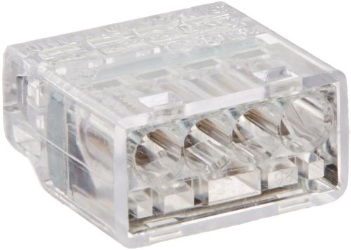 NSi Industries, LLC Easy-Twist Push-In Wire Connector, 4 Wires, Clear (Box of 75) - PIWC-4-C