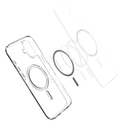 Image of Spigen Ultra Hybrid MagFit Back Cover Case Compatible with iPhone 16 (TPU + Poly Carbonate | White)