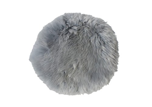 HSM Collection Tapis Peau de Mouton, Ronde, Gris, 40 x 40 x 0.35 cm, Matériel(Matière) 100, 40 x 40 x 0,35 cm Cover