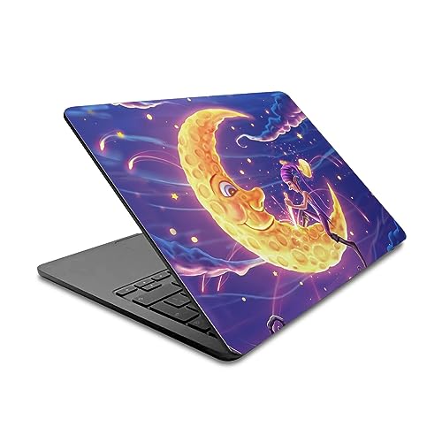 Skin MacBook Air 13.6 A2681 Autocollant Art Croissant Heures Obscures au Café ou Bureau