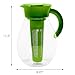 Primula The Big Iced Tea Maker and Infuser, Plastic Beverage Pitcher with Leak Proof, Airtight Lid, Fine Mesh Reusable Filter, Made without BPA, Dishwasher Safe, Green