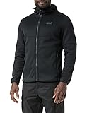 Jack Wolfskin Herren HYDRO HOODED II JACKET M Fleecejacke, Black, L