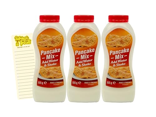 Pancake Mix Bundle with Pancake Shaker 155g x3 and Intrinsic Treats Shopping List Card (Makes a Total of 18 Pancakes)