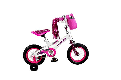 Tetran Twinkle Freestyle BMX Bike, 12/16 inch, Pink, Purple, White (White, 12 inch)