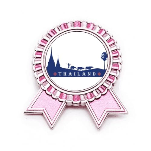Broche rose Thaïlande Winner Award en métal taille M pour veste