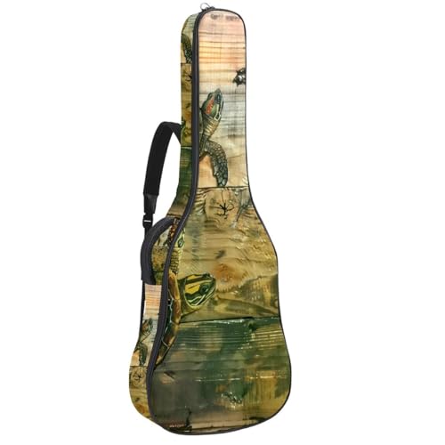 Housse pour guitare acoustique à motif tortue étui de protection pour instrument 41 pouces