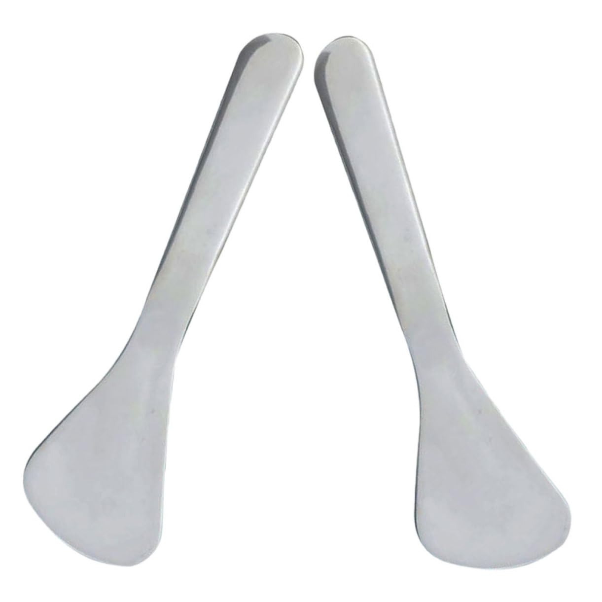 FOYTOKI Eye Facial Skin Makeup Spatula Set 2pcs Mini Skincare Spatula Tool for Face Massager
