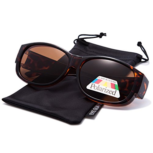 EYEGUARD Polarized Fit Over Sunglasses, Women's Modern Rectangular Glasses, UV400 Protection3