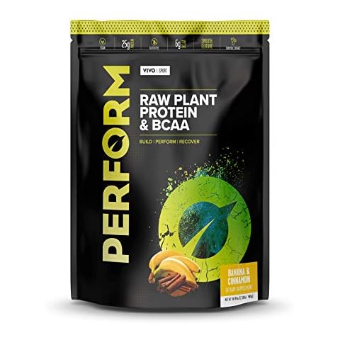 Vivo Life Perform Vegan Protein Powder, Banana & Cinnamon, BCAA Pea & Hemp Blend, Gluten Free Protein Shake (988 g (Pack of 1)) Cover