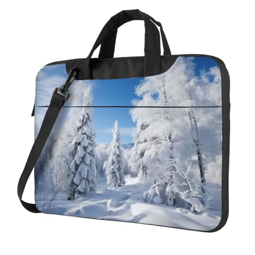 Bolso bandolera para laptop KHiry con diseño invernal miniatura 1