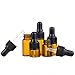 Amber Glass Dropper Bottles - 30 Pcs Mini 1ml, 2ml, 3ml Essential Oils Dropper, Refillable Perfume & Cosmetics Vial Container