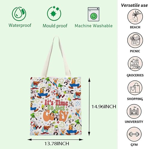 FOTAP Cartoons Dog Gift It's Time To Get G Makeup Bag Dog Fan Cosmetic Bag Merchandise Cartoon Movies Tote Bag Gift (Get Goo T)2