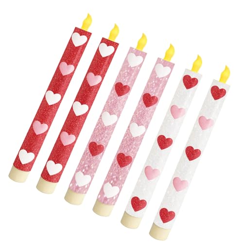 Zkydhbd 6 unidades de control remoto electrónico con función de temporizador para decoración de eventos de día de San Valentín