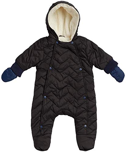 Urban Republic Newborn Baby Boys Quilted Puffer Pram Winter Snowsuit - Fully Sherpa