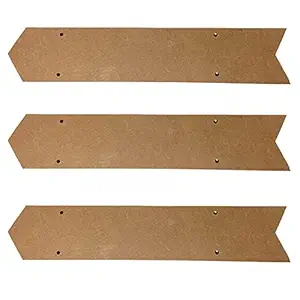 AITIN Wood Sheet Craft - MDF Cutouts Hangings Arrow/Rectangular - Plain MDF Blanks Cutouts - Set of 3 with Holes for Painting/Hanging Wooden Sheet Craft, Decoupage, Resin Art Work & Decoration