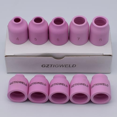 Image of 10pcs TIG Alumina Nozzle 53N58~53N61S Fit SR WP 9 20 25 TIG Welding Torch | TIG Alumina Nozzles Shield Cup 53N58 53N59 53N60 53N61 53N61S #4 #5 #6 #7 #8 Fit DB PTA SR WP 9 20 25 TIG Welding Torch 10PCS