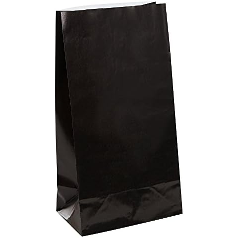 Black Magic Paper Party Bags - 10" x 5" (12 Pack) - Elegant & Eco-Friendly Design - Perfect for Any Occasion Cover