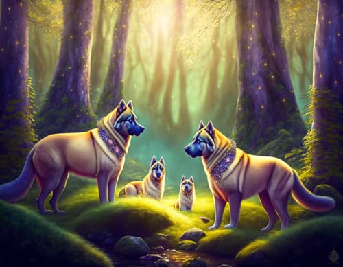 Poster chien Kangal 58x90 cm SERENDIPITP toile sans cadre royaume enchanté