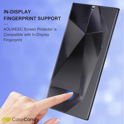 Image of Casecandy (2-Pack Edge-To-Edge Samsung Screen Protector | Flexible Screen Guard Samsung With FingerPrint Support - HD /3 Months Warranty (S26 Ultra Privacy Guard)