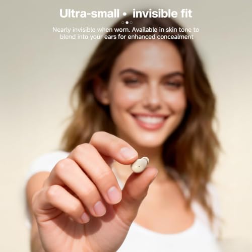 Image of Xmenha Low Profile Tiny Discreet Hidden Earbuds for Work Sleep Small Mini Invisible Earbuds Wireless Bluetooth for Small Ears Sleeping Invisible Ear Buds Headphones Skin Tone