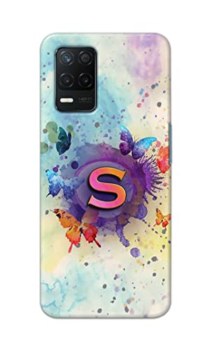 Image of PRINTFIDAA� Printed Hard Back Cover Case for Realme 9 5G Back Cover (Alphabet S) -2808