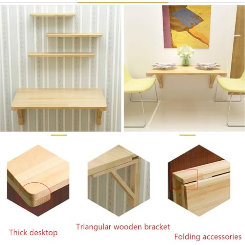 Bureau flottant rabattable peu encombrant avec kit de fixation complet inclus