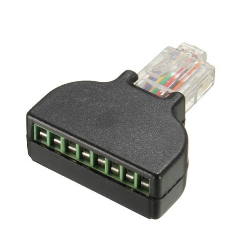 Ict Adattatore Rj45 Ethernet M A 8 Pin Av Terminal Screw Block A Vite Cctv