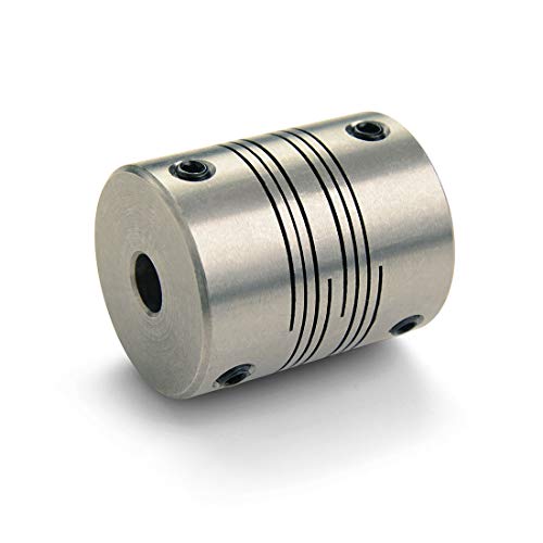Ruland PSMR32-10-6-SS Set Screw Beam Coupling, Stainless Steel, Metric, 10mm Bore A Diameter, 6mm Bore B Diameter, 31.8mm OD, 38.1mm Length, 6.78 Nm Nominal Torque