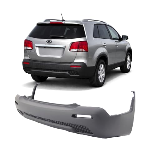 Image of FitParts Compatible with Kia Sorento 2011-2013 Rear Bumper Cover | Textured, Without Parking Sensor Holes, Without Tow Hook Hole, OEM 866111U000, KI1100155