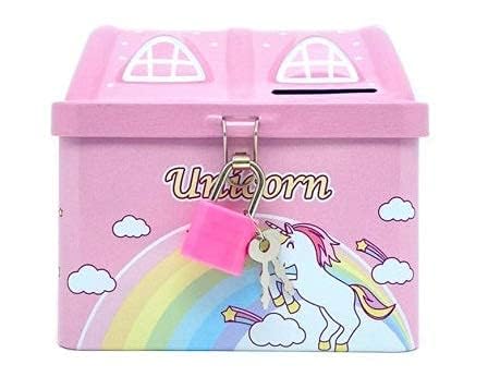 Image of Money Saving Bank with Coin Slot / /Creative Cartoon Design Money Bank / /Plastic Piggy Bank for Boys & Girls (Pack of 1) (Little House)