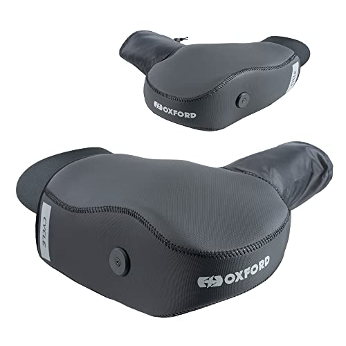 Oxford Cycle Muffs Waterproof Thermal Bicycle Courier Glove. Cycling Handlebar Muffs, Black