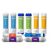 Express Water FLTSETALK105Q 1 Year Alkaline Reverse Osmosis System Replacement Set – 10 Filters...
