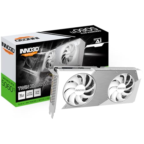 Inno3D Scheda video GeForce RTX 5060 Ti Twin X2 OC White 16GB GDDR7 N506T2-16D7X-191073W