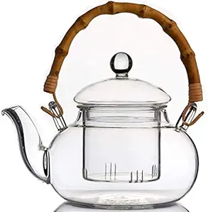 Emoyi Heat-resistant Glass Teapot with Filter Flower Tea Pot 600ml