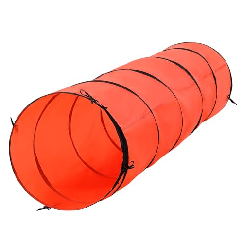 VEVOR Agility Set Hunde, 5-teiliges Upgrade-Set mit verstellbaren hohen Hürden, 6 Slalomstangen, verlängertem Tunnel, Sprungring, Pausenbox, Pfeife, faltbarem Napf, Hindernisparcours-Set mit Tasche