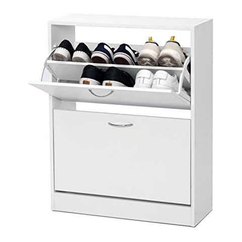 Meerveil 2 Drawer Modern Shoe Cabinet Cover