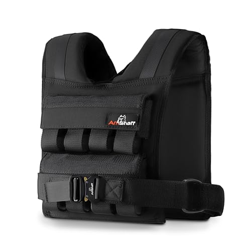 Amstaff Adjustable Weighted Vest with Iron Blocks - Weight Vests for Men & Women - Versatile Wearable Weighted Vest for Fitness Workouts, Strength and Endurance Training, Running, Crossfit