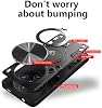 Funda Compatible con Vivo X100 5G con Soporte de Anillo Magnético, Incluye Protector de Pantalla y Cubierta Deslizante para Cámara, Plateada 8