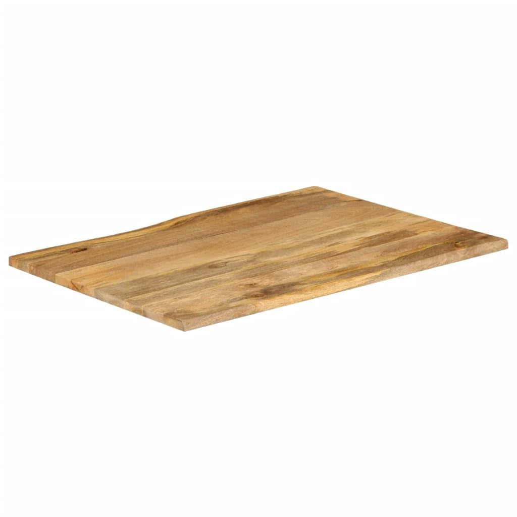 vidaXL Tischplatte, Holztischplatte mit Baumkante, Ersatztischplatte für Couchtisch Beistelltisch Esstisch, Holzplatte, Massivholz Mango